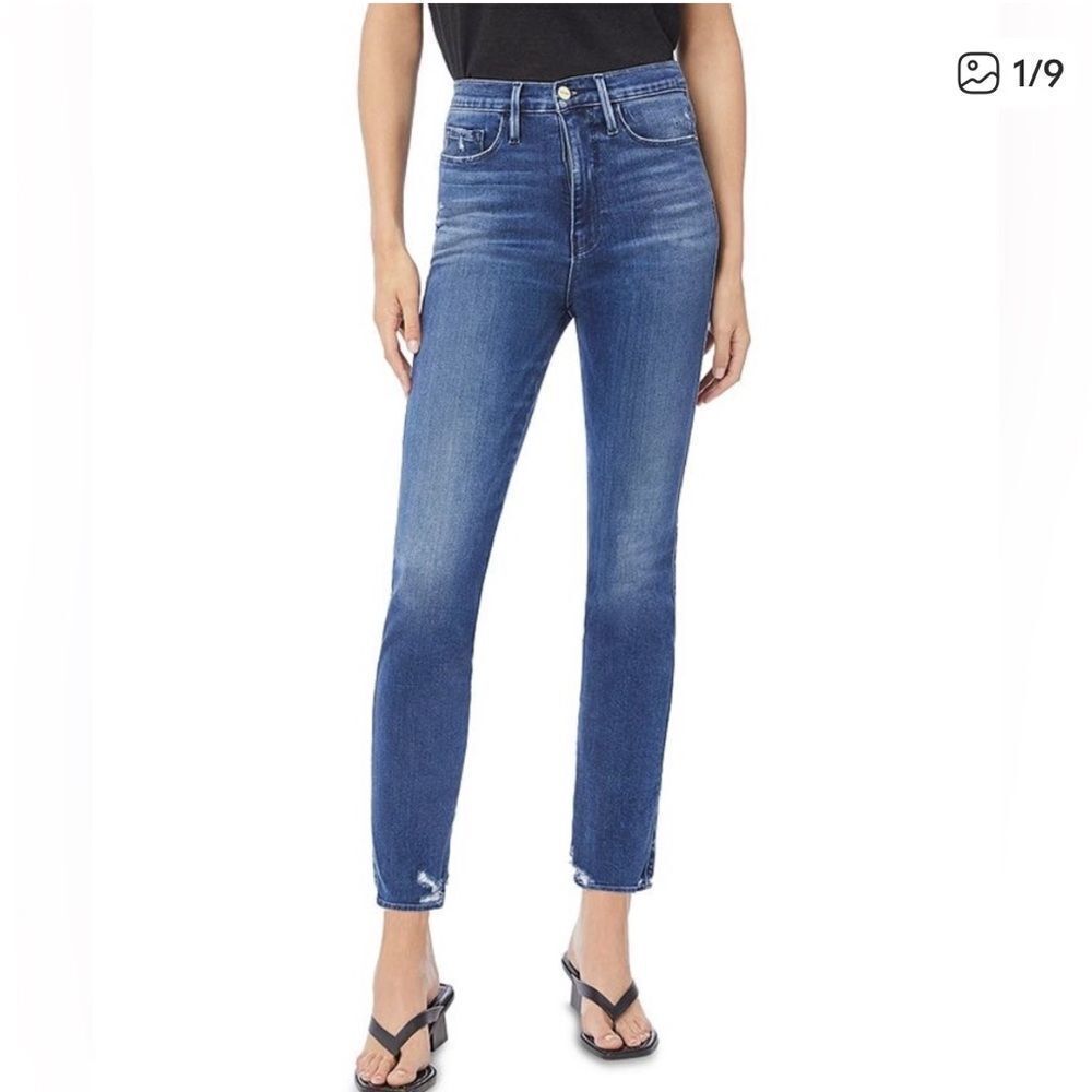 FRAME Le Sylvie Crop Jean Edgewater Chew